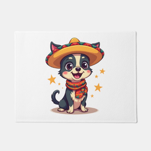 Chihuahua  Mexico  Cinco de Mayo  Funny Dog  Copy ドアマット (正面)