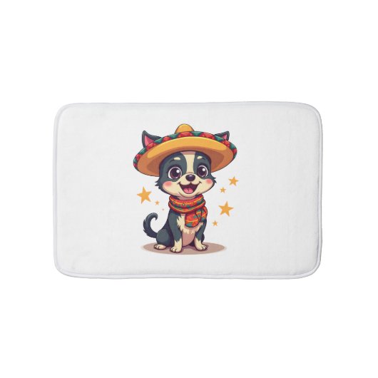 Chihuahua  Mexico  Cinco de Mayo  Funny Dog  Copy バスマット (正面)