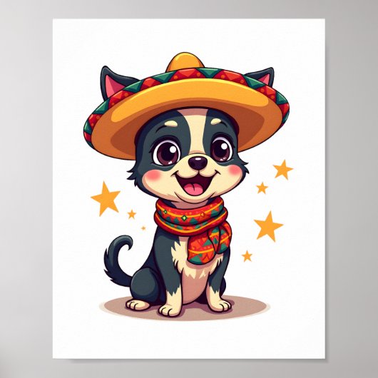 Chihuahua  Mexico  Cinco de Mayo  Funny Dog  Copy ポスター (正面)