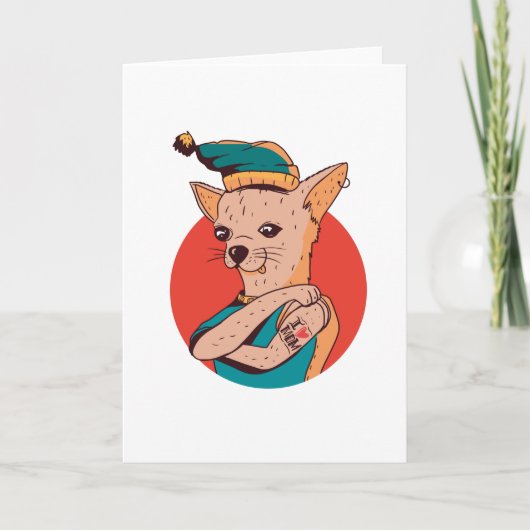 Chihuahua Mom Tattoo カード (正面)