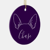 Chihuahua Ornament (Paw Prints) セラミックオーナメント (右)