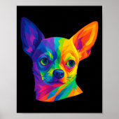 Chihuahua P Art Rtrait For Dog Owners ポスター (正面)