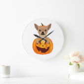 Chihuahua Pumpkin    ラージ壁時計 (ホーム)