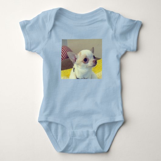 Chihuahua Puppy Baby Bodysuit ベビーボディスーツ (正面)