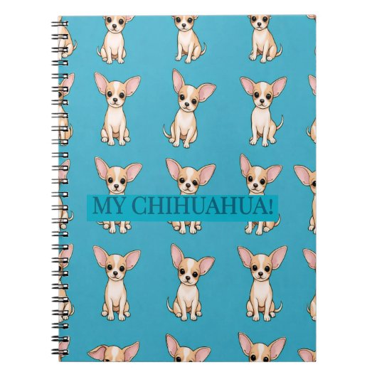 Chihuahua Puppy Notebook Journal ノートブック (正面)