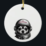 Chihuahua,Retro Soviet Space Dog traveler セラミックオーナメント<br><div class="desc">Chihuahua, Retro Soviet Space Dog traveler</div>