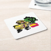 Chihuahua set スクエアペーパーコースター (アングル)