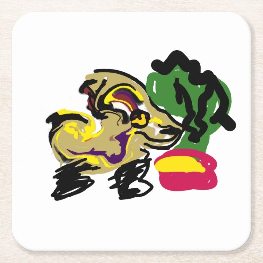 Chihuahua set スクエアペーパーコースター (正面)