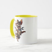 Chihuahua shérif délirant avec son lasso. マグカップ (正面左)