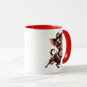 Chihuahua shérif du Far West avec son étoile. マグカップ (正面右)