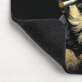 Chihuahua Smoking Cigarette Whisky Lover Funny Dog マウスパッド (コーナー)