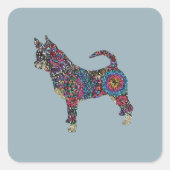 Chihuahua sticker スクエアシール (正面)