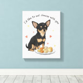 Chihuahua Stretched Canvas Print キャンバスプリント (インサイチュ (ウッドフロア))
