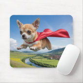Chihuahua Superhero Mousepad マウスパッド (マウス)