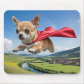 Chihuahua Superhero Mousepad マウスパッド (正面)