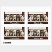 Chihuahua Thank You Puppy Dogs ( Chewawa Chiwawa ) 長方形シール (シート)