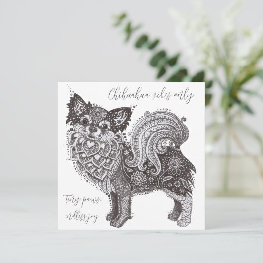 Chihuahua Vibes Card (スタンド正面)