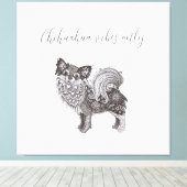 Chihuahua Vibes Premium Wrapped Canvas Art キャンバスプリント (インサイチュ (ウッドフロア))