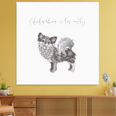 Chihuahua Vibes Premium Wrapped Canvas Art キャンバスプリント (インサイチュ (リビング))