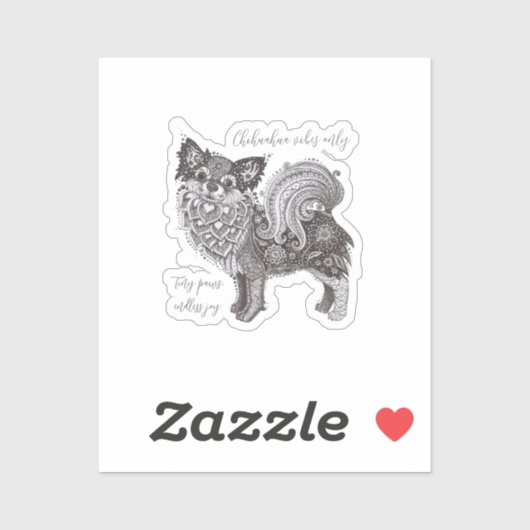Chihuahua Vibes Vinyl Sticker シール (シート)