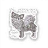 Chihuahua Vibes Vinyl Sticker シール (正面)