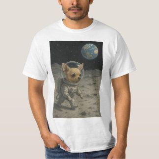 "Chihuahua Walking on the Moon" Tシャツ