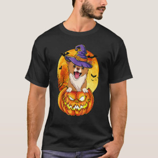 Chihuahua Witch Pumpkin Halloween Dog Tシャツ