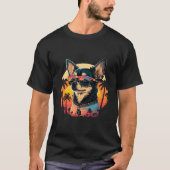 Chihuahua With Sunglasses And S Tシャツ (正面)