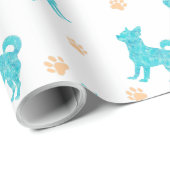 Chihuahua Wrapping Paper Minimal Pastel Blue Gift ラッピングペーパー (ロールコーナー)