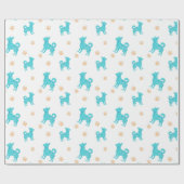 Chihuahua Wrapping Paper Minimal Pastel Blue Gift ラッピングペーパー (フラット)