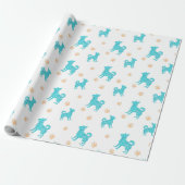 Chihuahua Wrapping Paper Minimal Pastel Blue Gift ラッピングペーパー (アンロールド)