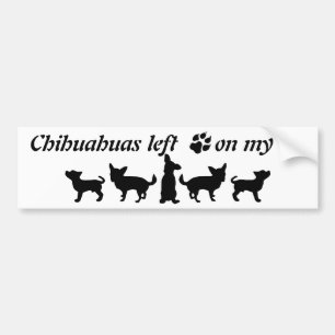 Chihuahuasポー離れプは私のハートおもしろい犬の引用文を印刷 バンパーステッカー