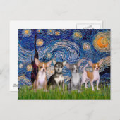 Chihuahuas (4) – スターリーナイト ポストカード (正面/裏面)