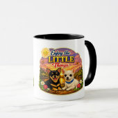 Chihuahuas Enjoy the little things マグカップ (正面右)