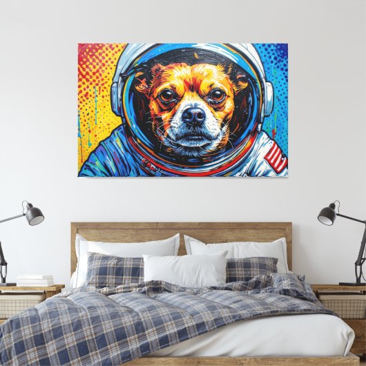 CHIHUAHUAS IN SPACE 10 キャンバスプリント (インサイチュ (寝室))