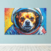 CHIHUAHUAS IN SPACE 10 キャンバスプリント (インサイチュ (ウッドフロア))