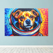 CHIHUAHUAS IN SPACE 11 キャンバスプリント (インサイチュ (ウッドフロア))