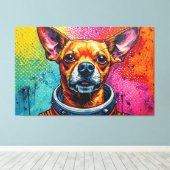 CHIHUAHUAS IN SPACE 9 キャンバスプリント (インサイチュ (ウッドフロア))