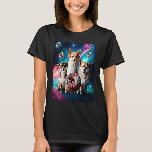 Chihuahuas In Space Donuts Chihuahuas Boys Girls W Tシャツ (正面)