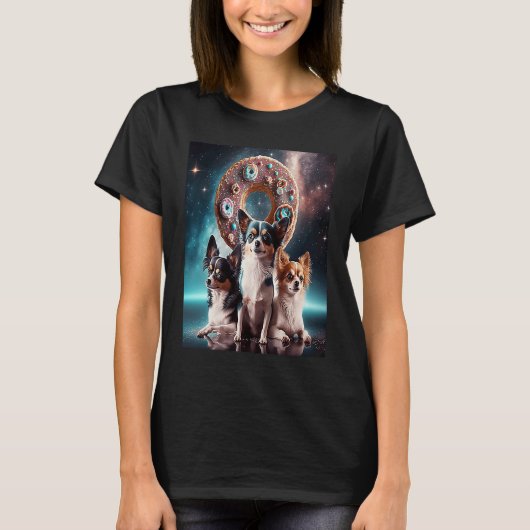 Chihuahuas In Space Donuts Chihuahuas Boys Girls W Tシャツ (正面)