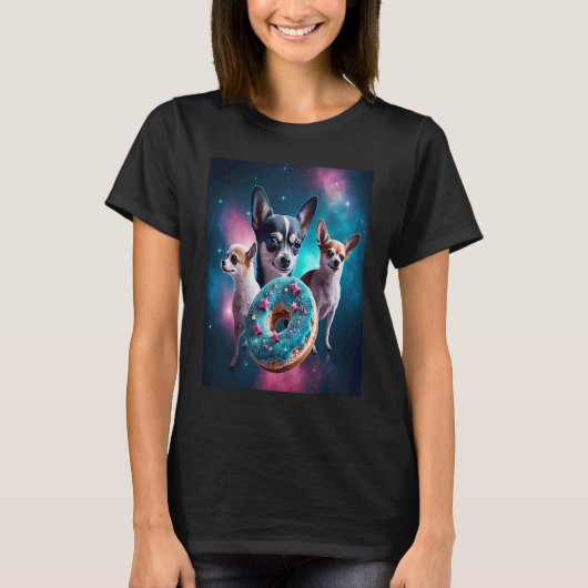 Chihuahuas In Space Donuts Chihuahuas Boys Girls W Tシャツ (正面)