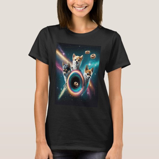 Chihuahuas In Space Donuts Chihuahuas Boys Girls W Tシャツ (正面)