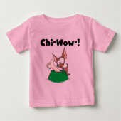 ChihuhuaのキーワウのTシャツおよびギフト ベビーTシャツ (正面)