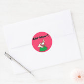 ChihuhuaのキーワウのTシャツおよびギフト ラウンドシール (封筒)