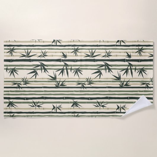 Chikurin Zen (Bamboo Grove) ビーチタオル (正面)