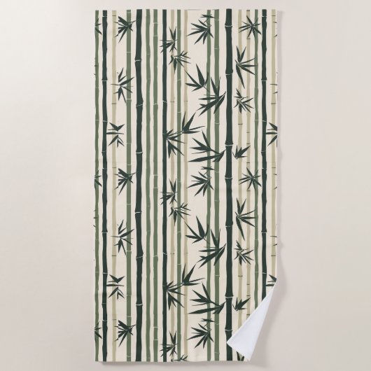 Chikurin Zen (Bamboo Grove) ビーチタオル (正面)