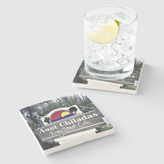 Chilada'sのHilton Head Islandのコースター叔母さん ストーンコースター (横)