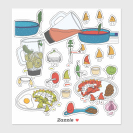 Chilaquiles getting ready シール