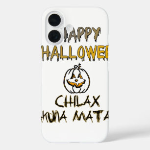 Chilaxと不気味おもしろい:ハッピーハローウィン収集 iPhone 16ケース