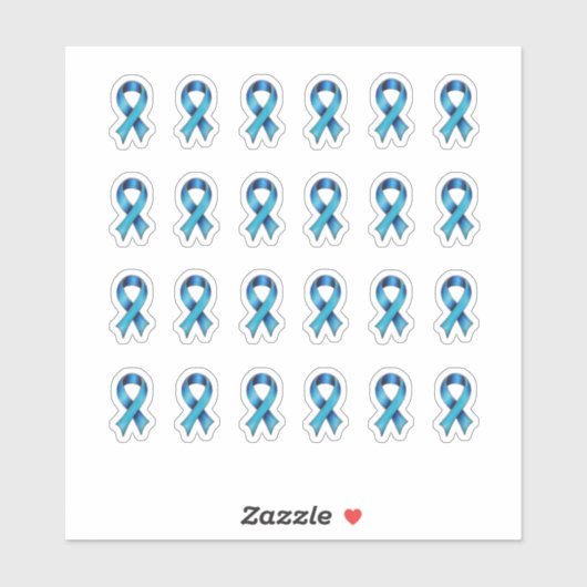Child Abuse Prevention Awareness Blue Ribbon シール (シート)